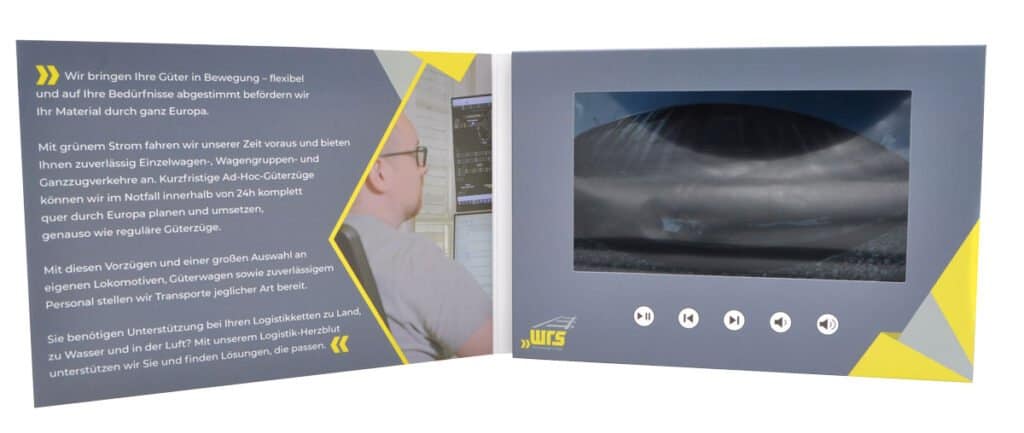 Videokarte A5 aufgeklappt